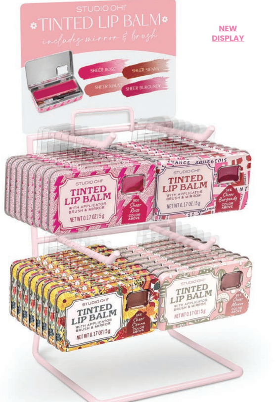 Picture of Studio Oh 4-Hook Tinted Lip Balm Display Header Ca