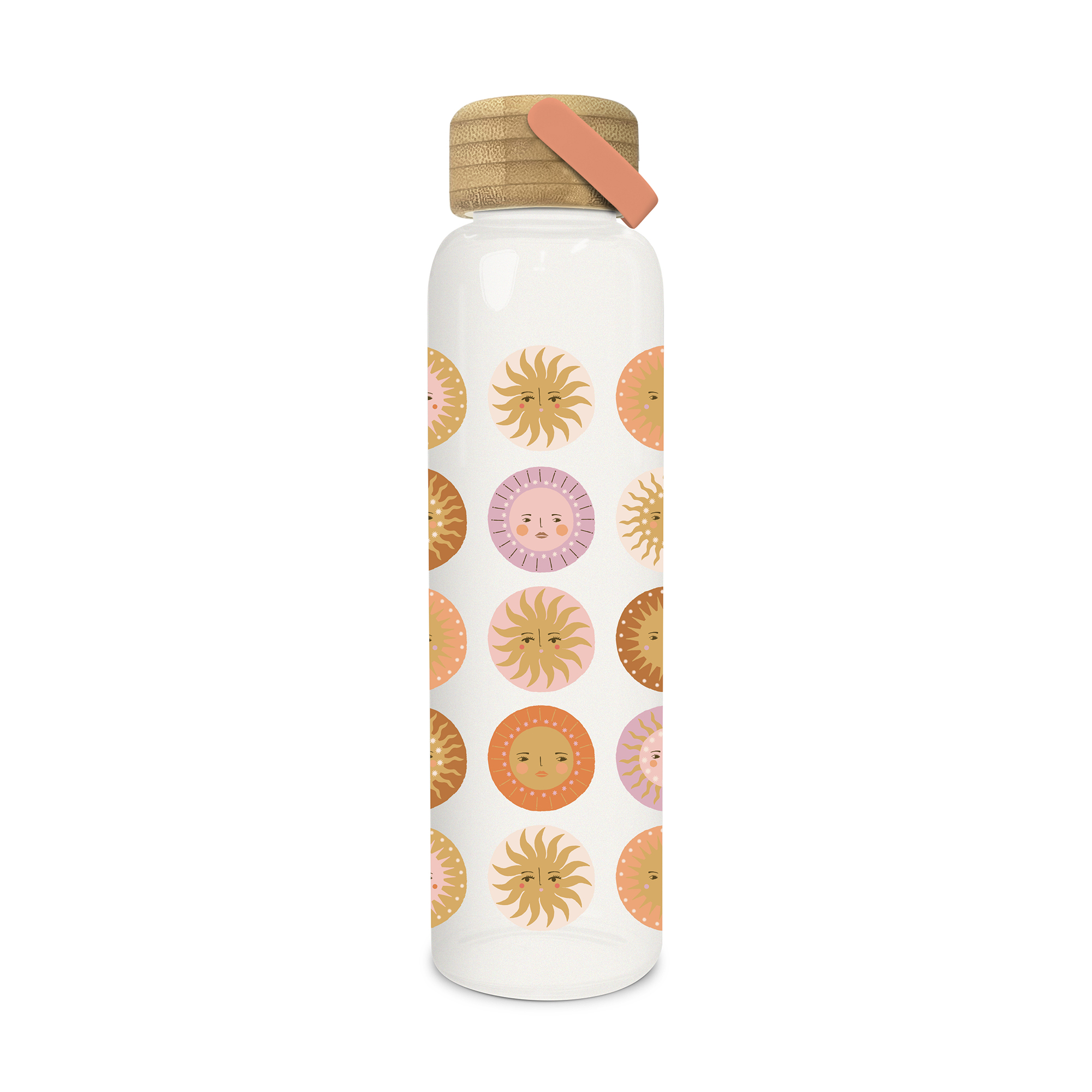 Picture of On the Sunny Side Glass Water Bottle with Bamboo L