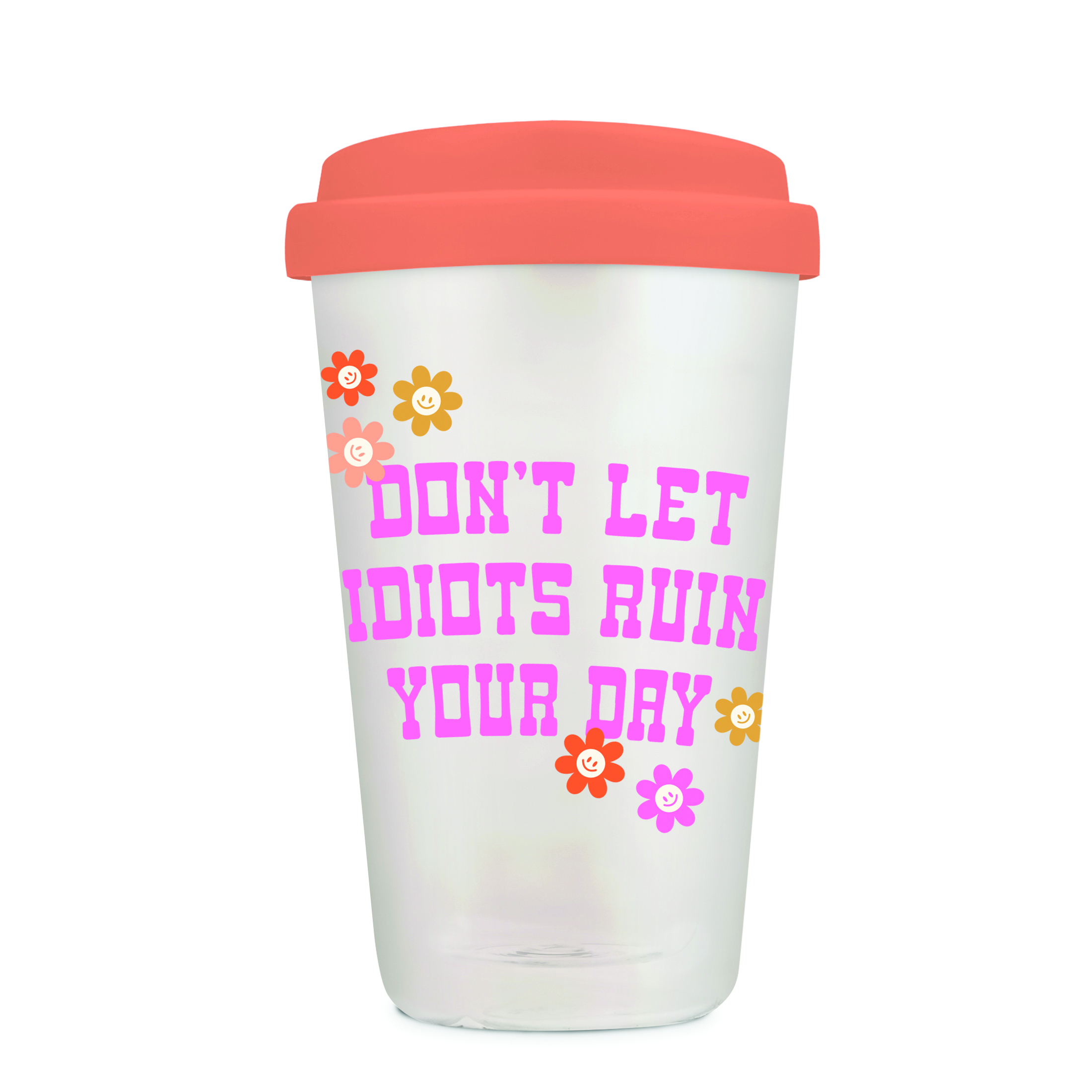 Picture of Don't Let It Ruin Your Day II Glass Coffee Tumbler