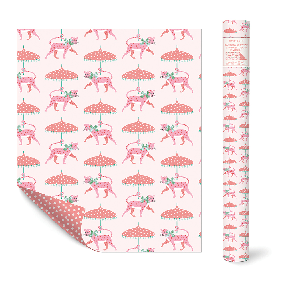 Picture of Leopard on Parade  Reversible Gift Wrap