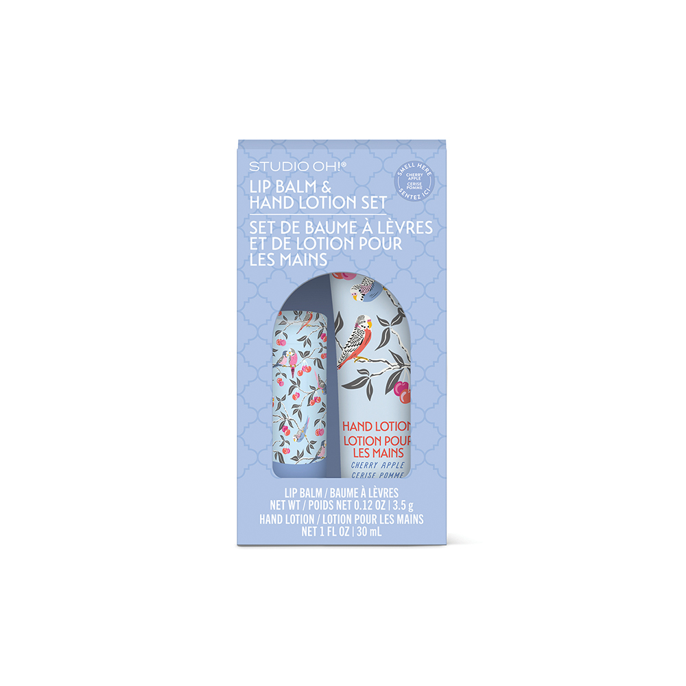 Picture of Birds in the Cherry Tree Lip Balm & Hand Lotion Se