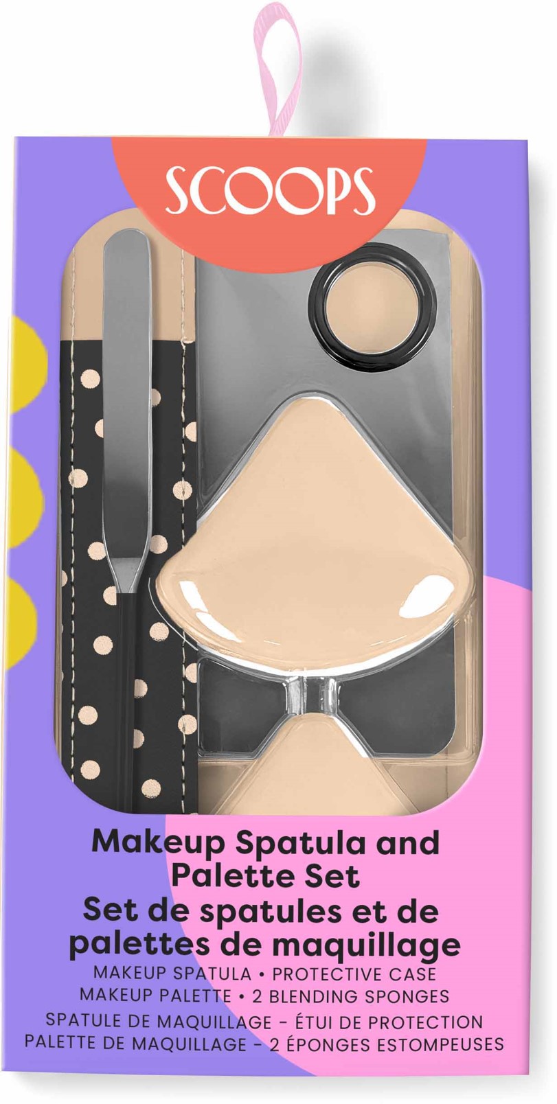 Picture of Dots on Black Makeup Spatula and Palette Set