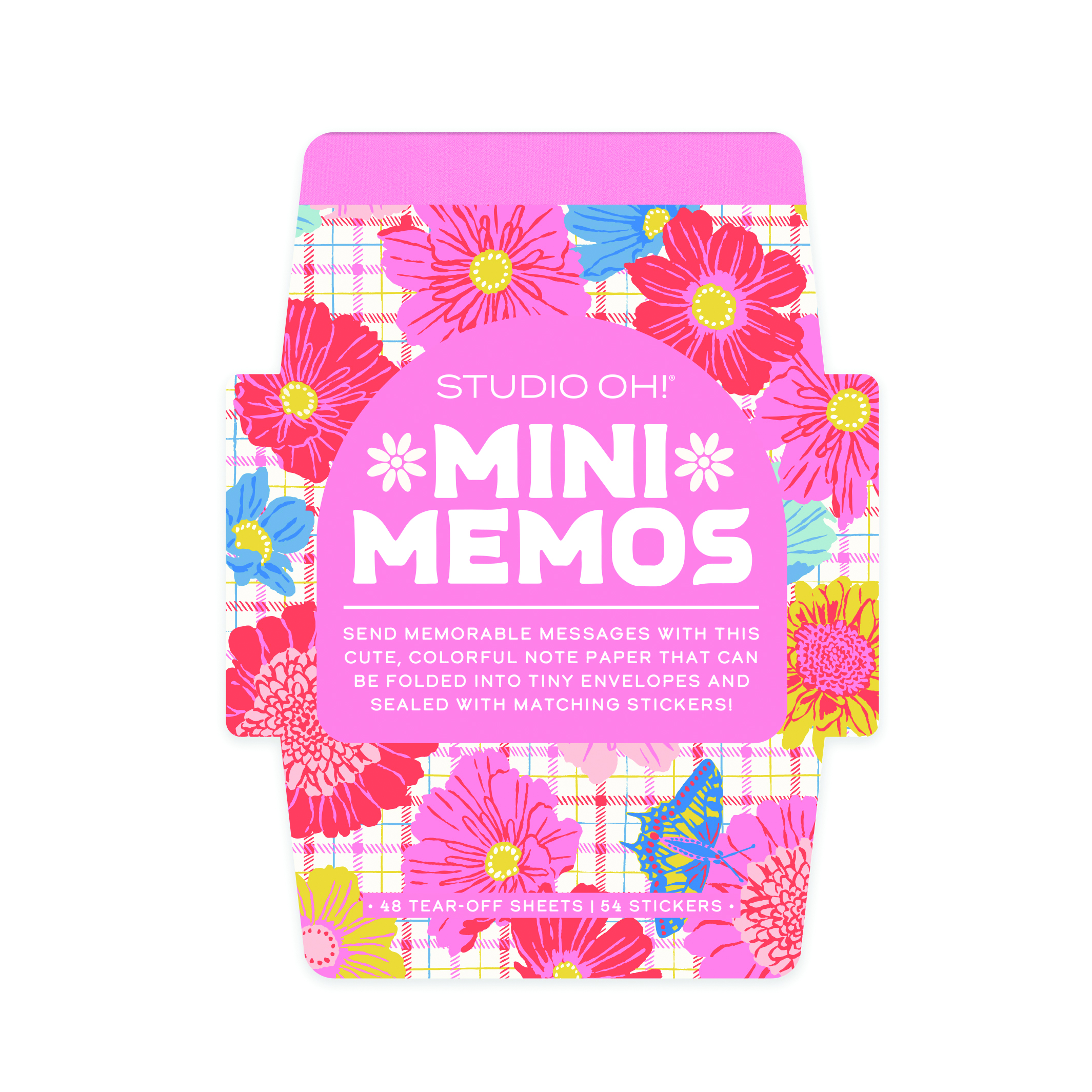 Picture of Plaid Blossoms Mini Memos with Stickers