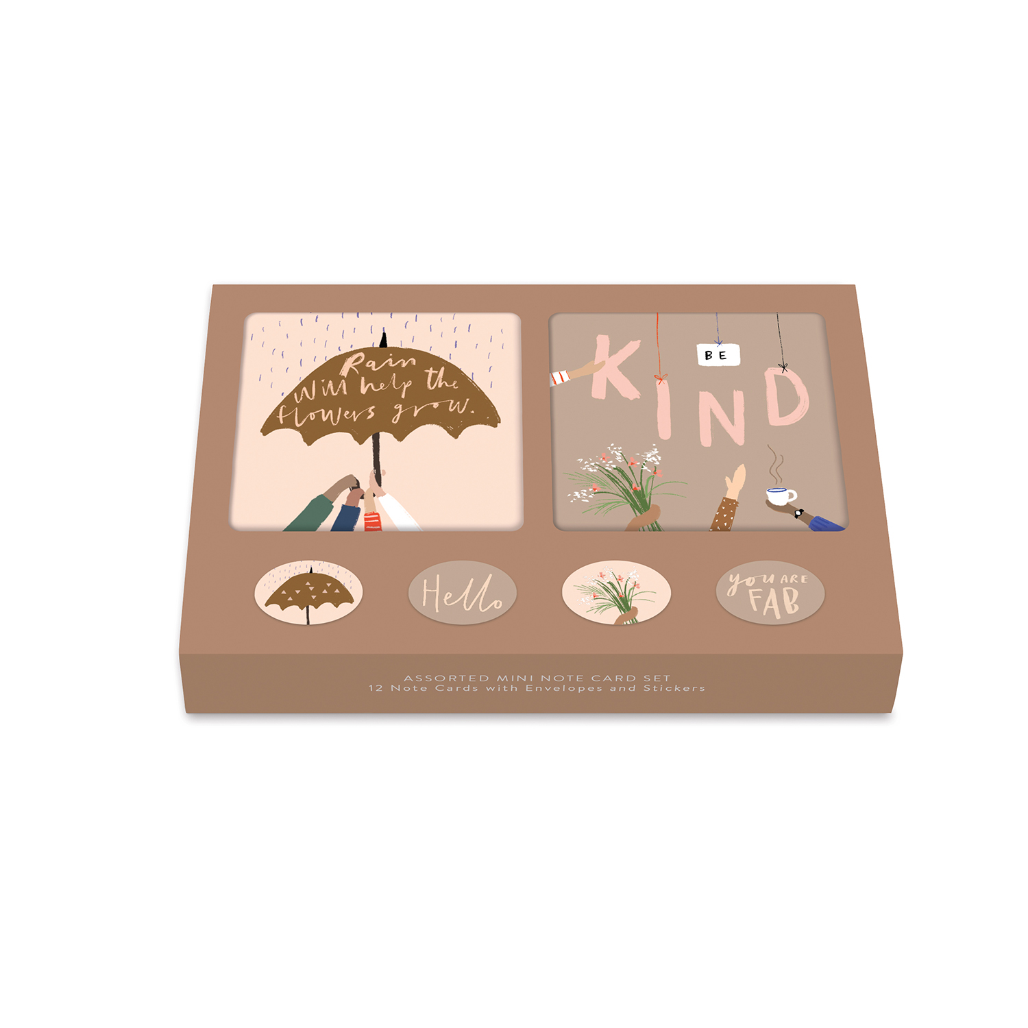 Picture of Be Kind Mini Note Card Set with Stickers