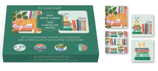 Picture of Cozy Reads Assorted Mini Note Card Set with Sticke