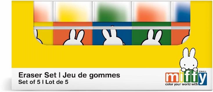 Picture of BLOCK ERASER SET CLASSIC MIFFY 5 ERASERS IN PAPER