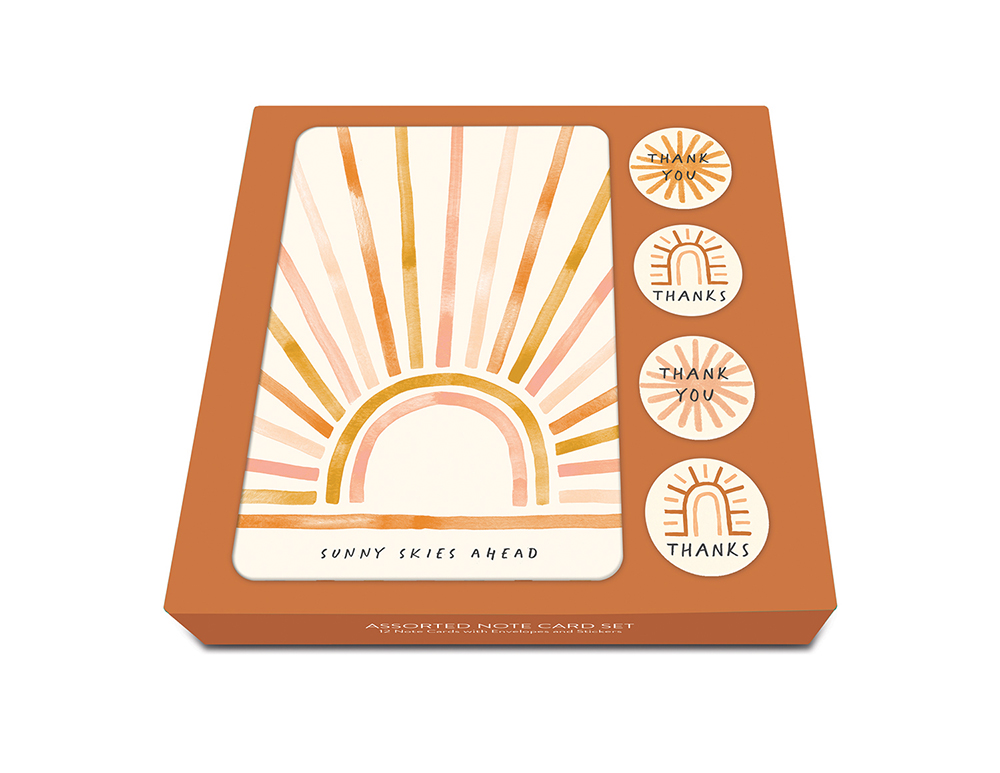 Picture of Sunny Skies Note Card Set with Stickers