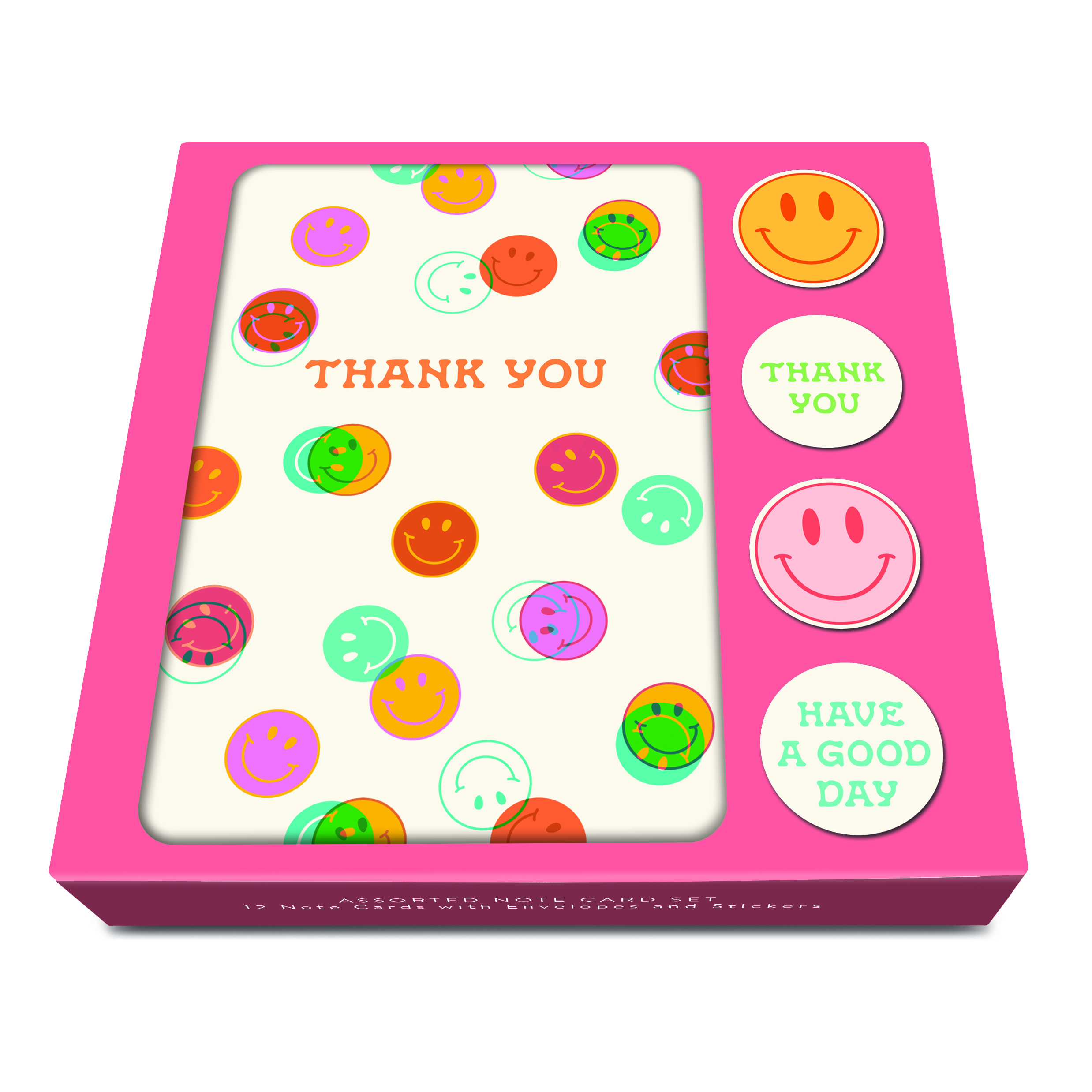 Picture of Be All Smiles Note Card Set with Stickers