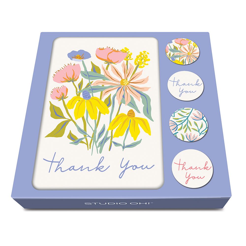 Picture of Springtime Blooms Assorted Note Card Set with Stic