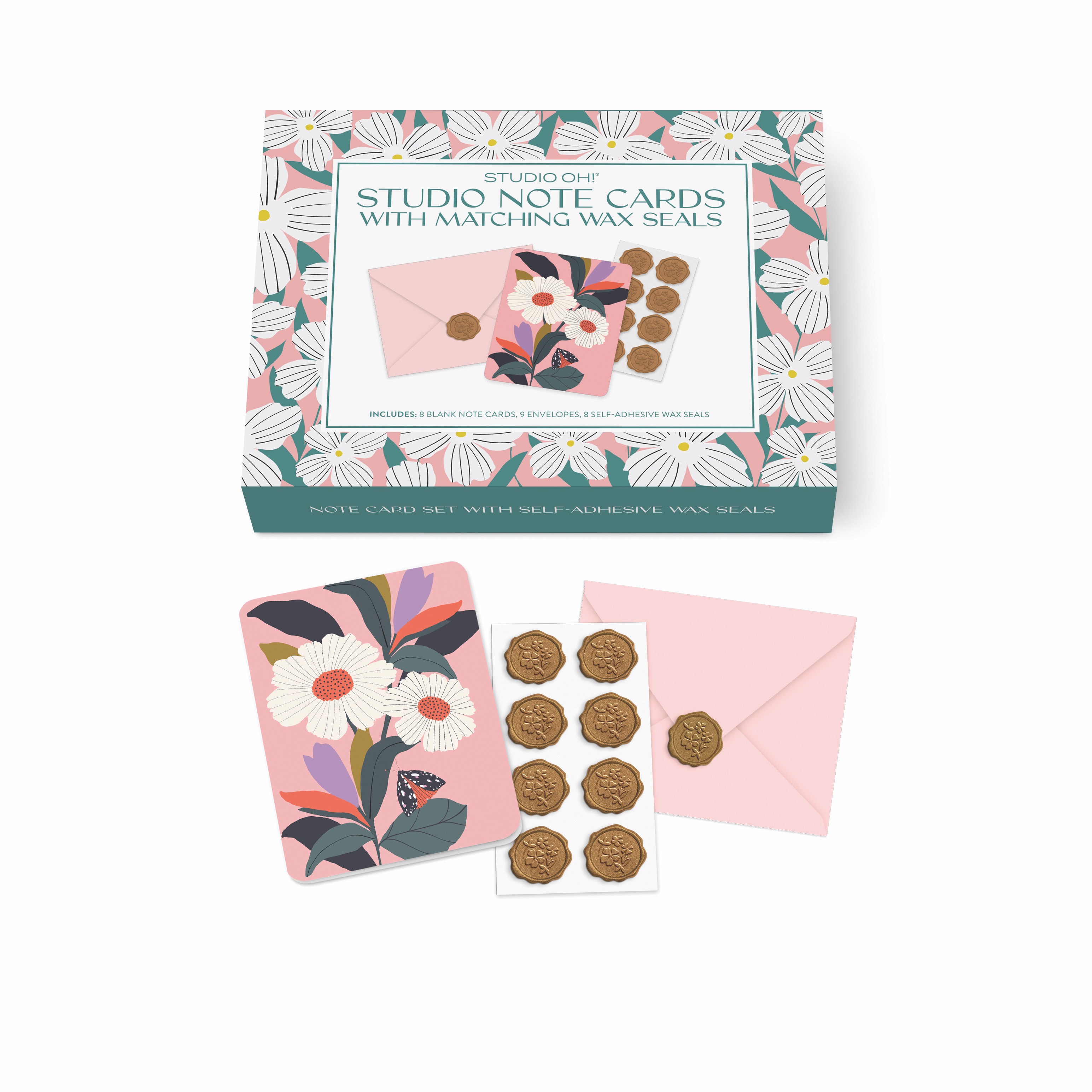 Picture of Blooming Reflections Studio Note Cards with Matchi