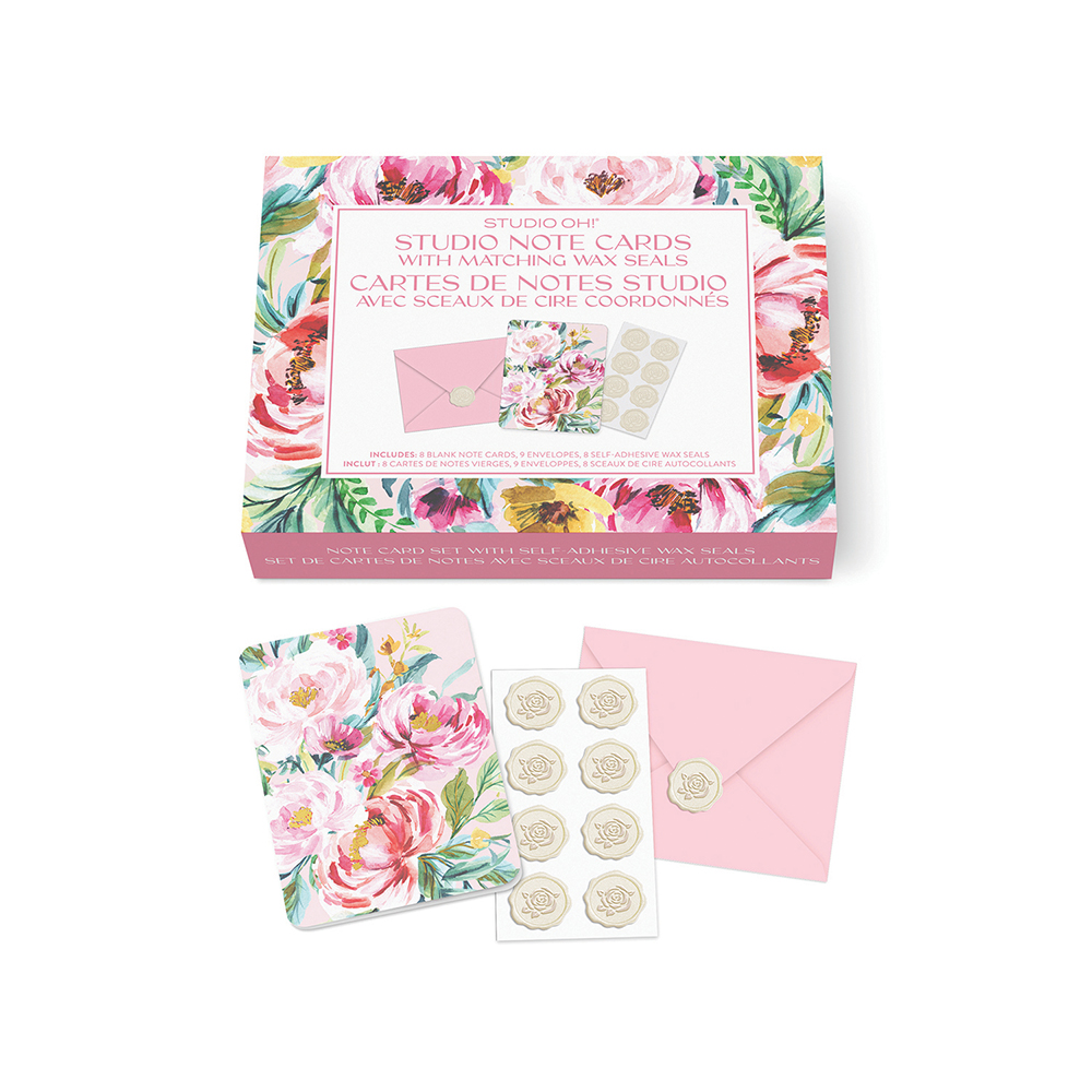 Picture of Bella Flora Studio Note Cards with Matching Wax Se