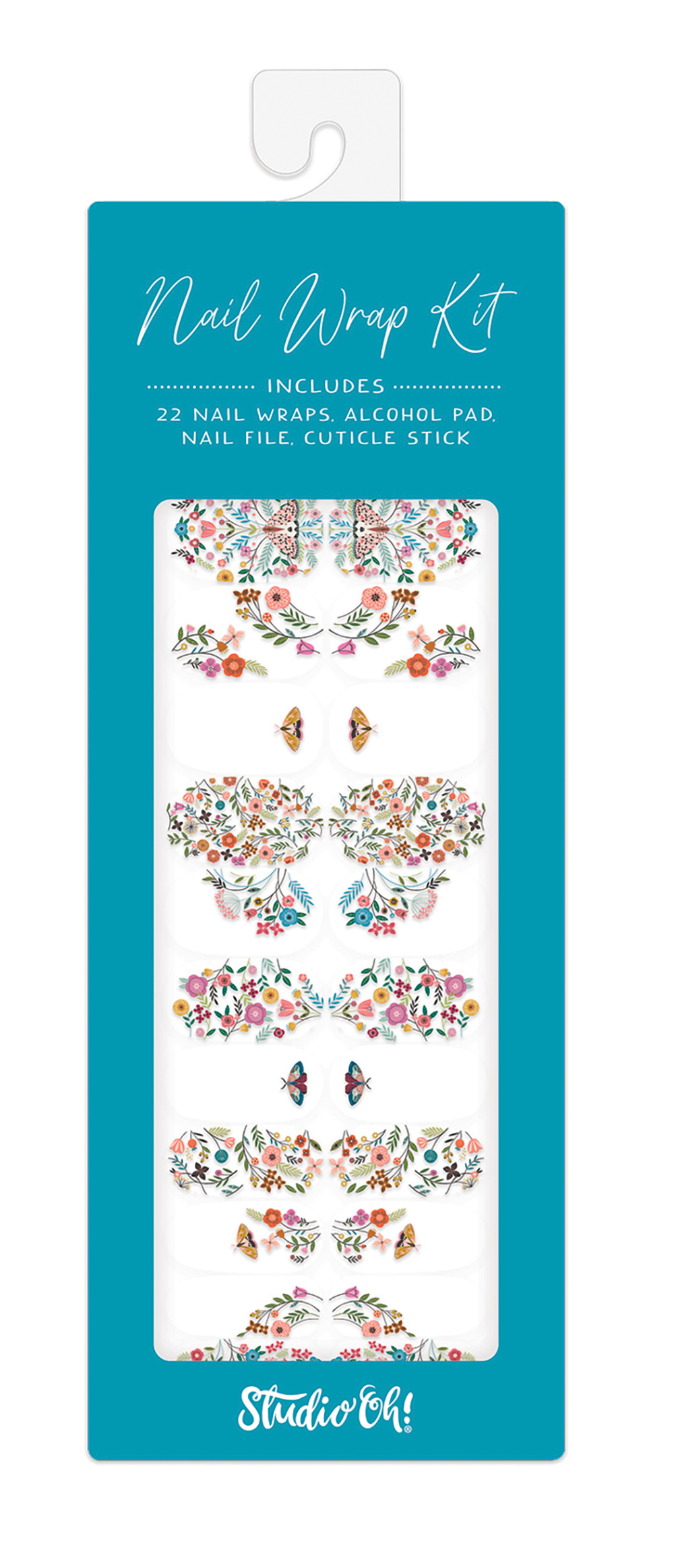 Picture of Floral Moths Mani Nail Wrap Kit