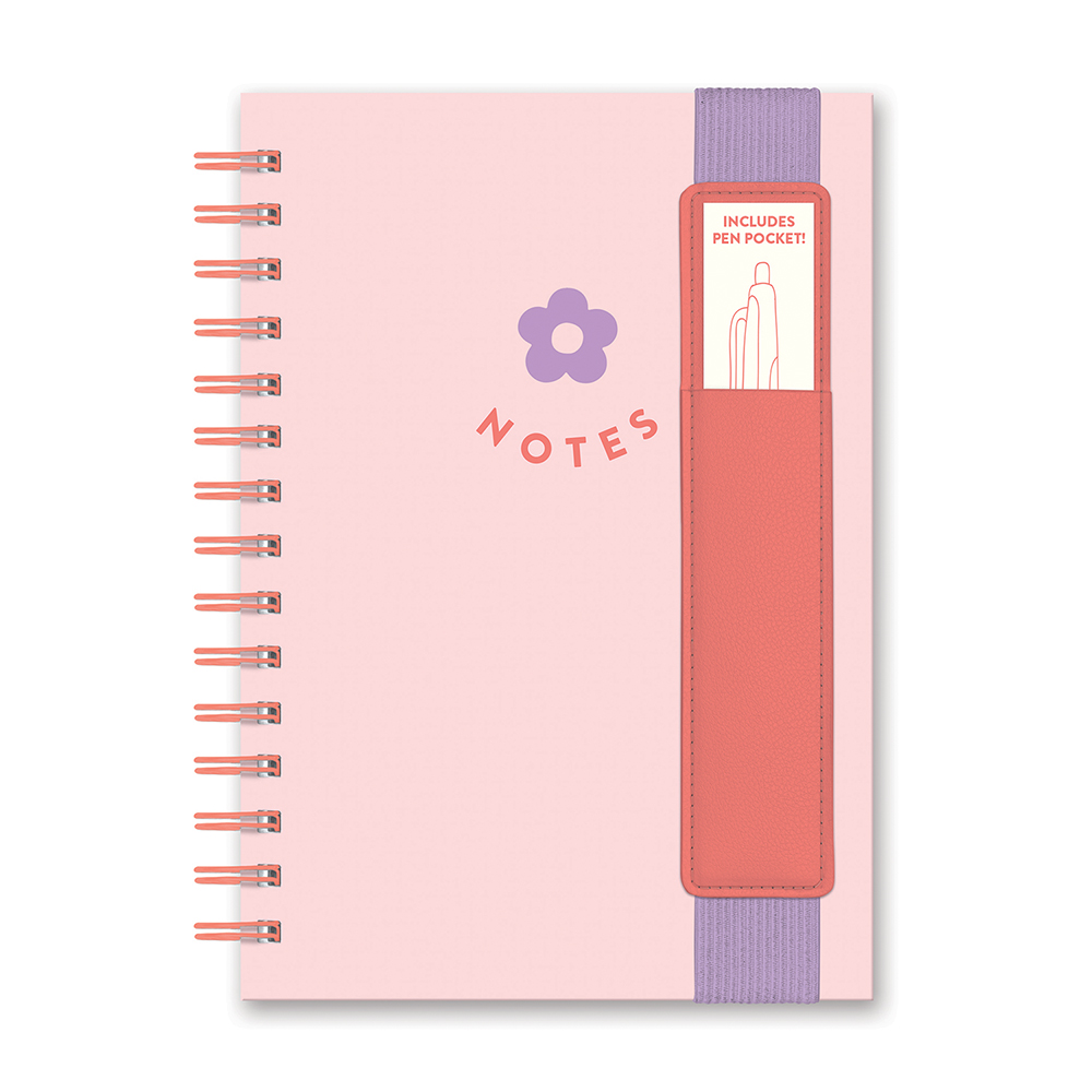 Picture of Pretty Posy Notes Oliver Notebook with Pen Pocket