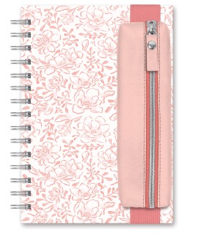 Picture of Blushing Blooms Oliver Notebook with Pen Pocket