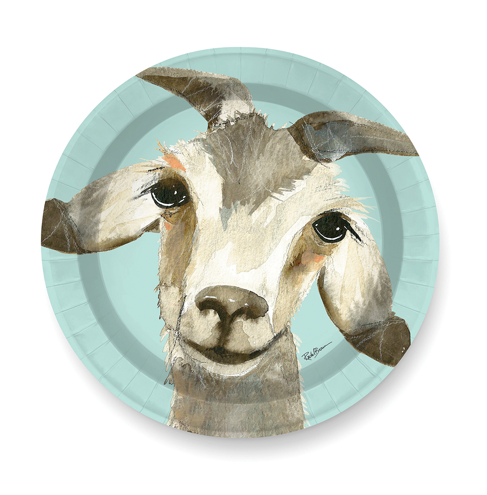 Picture of Disc. Paper Dessert Plates - Farm Animals