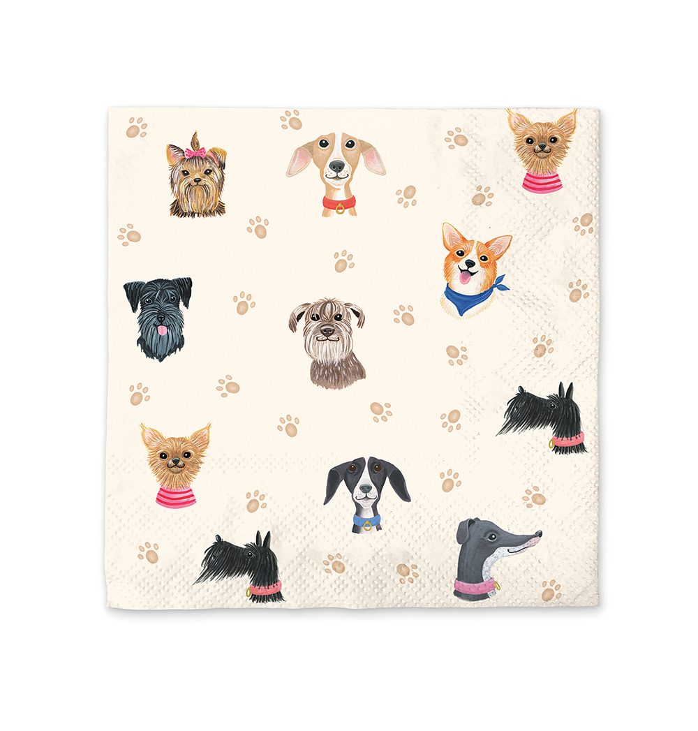 Picture of Paper Beverage Napkins - Doggone Cute