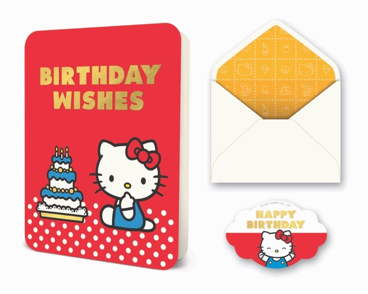 Picture of Retro Hello Kitty Birthday Wishes Deluxe Greeting