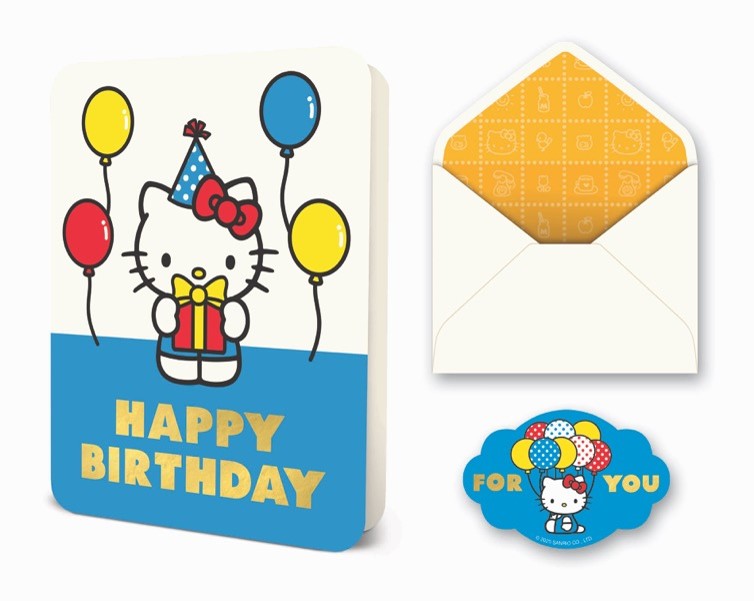 Picture of Retro Hello Kitty Happy Birthday Deluxe Greeting C
