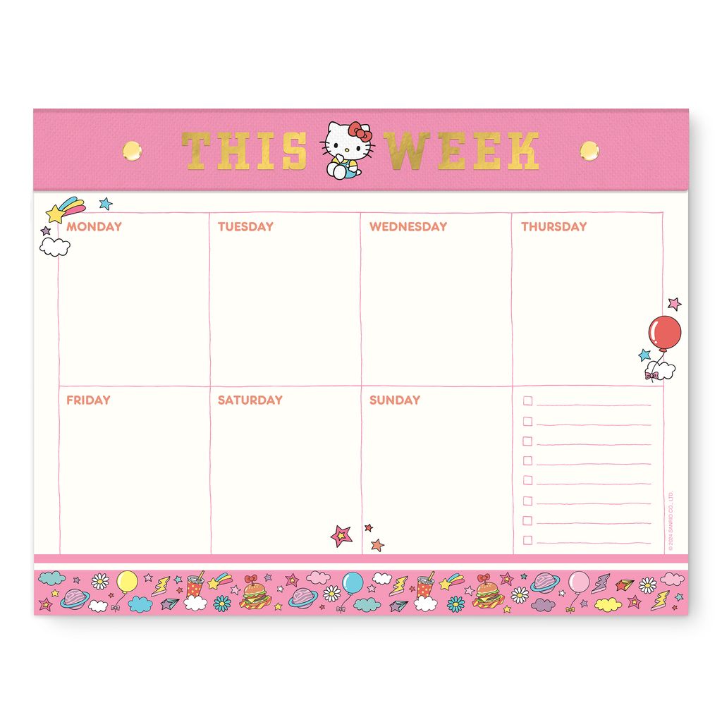 Picture of Hello Kitty College Letters Weekly Desk Pad with G