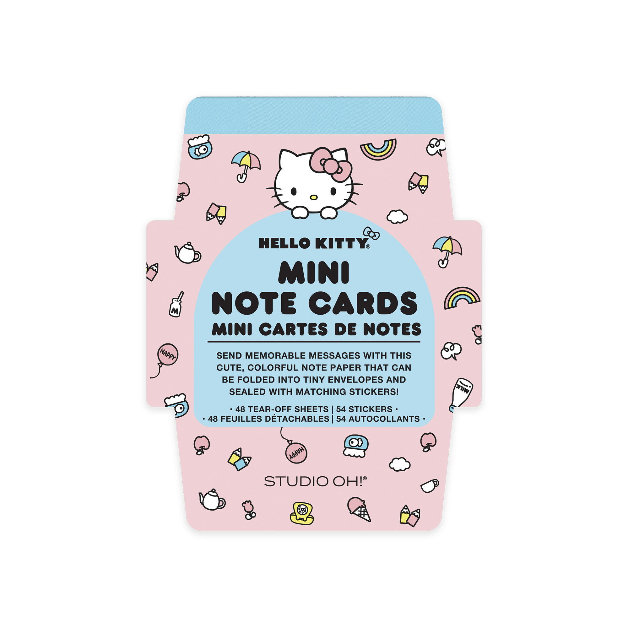 Picture of Hello Kitty Classic Pink Mini Note Cards with Stic