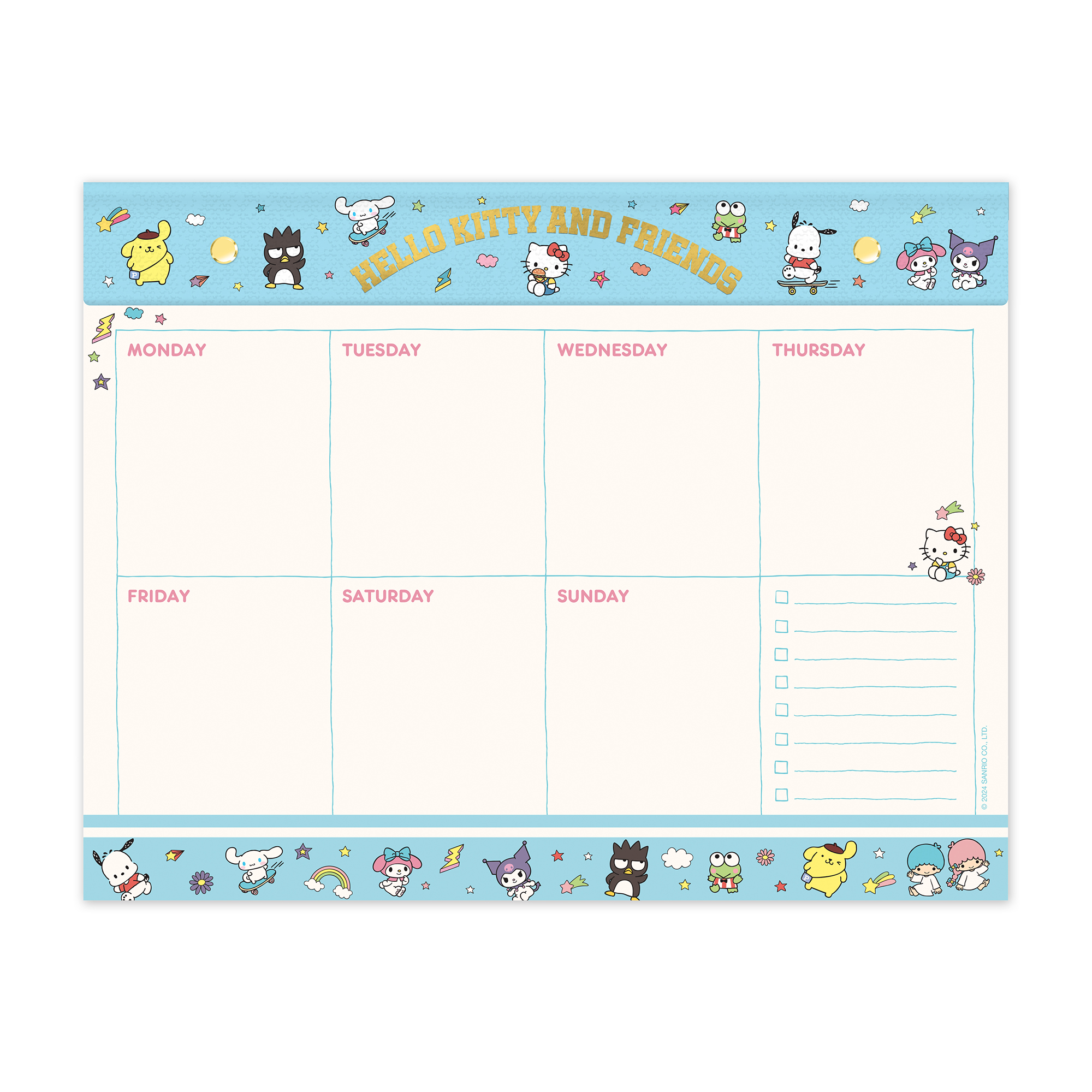 Picture of Hello Kitty and Friends College Letters Blue Weekl