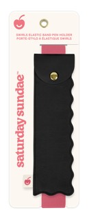 Picture of Black Cherry Swirls Elastic Band Pen Holder