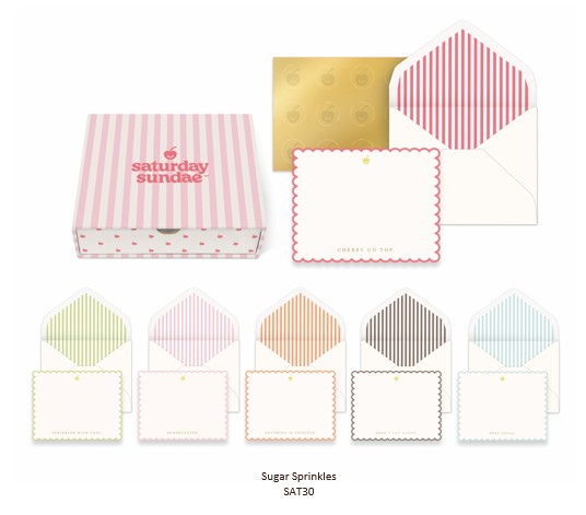 Picture of Sugar Sprinkles Cherry on Top Note Card Set