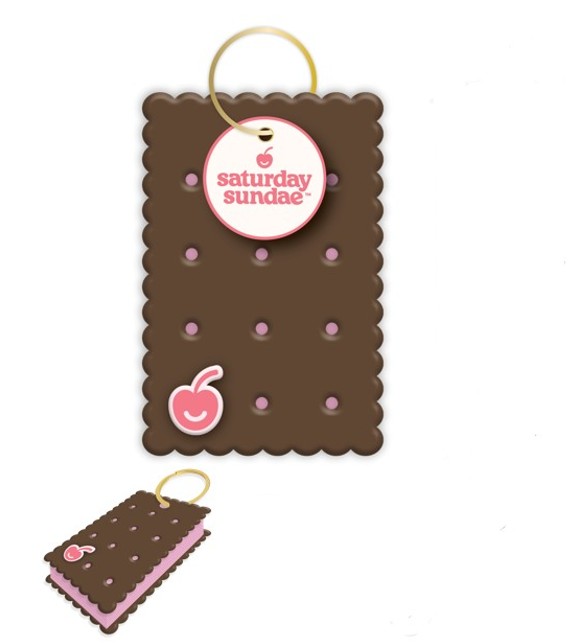 Picture of Strawberry Mini Ice Cream Sandwich Charm Note Card