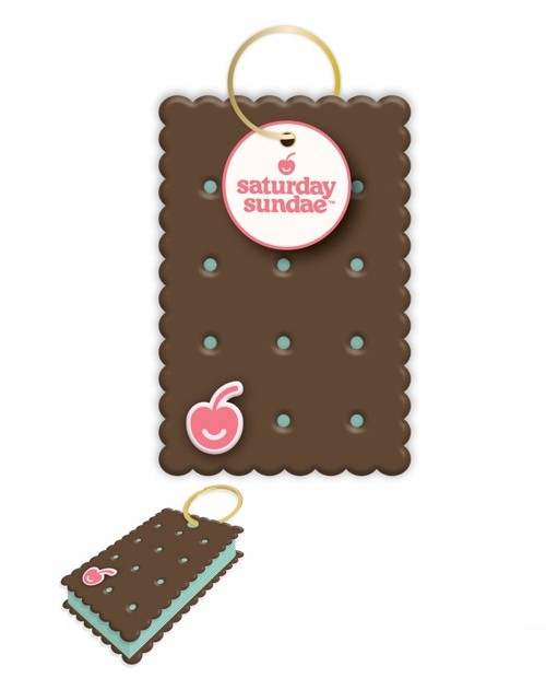 Picture of Mint Mini Ice Cream Sandwich Charm Note Cards