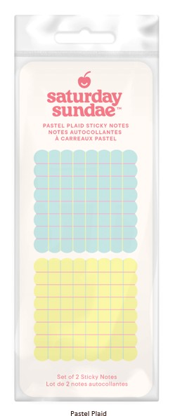 Picture of Pastel Plaid Sherbet Sticky Notes & Flags