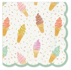 Picture of Cool & Creamy Scalloped Beverage Napkins