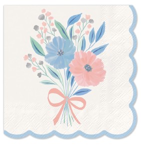 Picture of Romantic Rococo Scalloped Beverage Napkins