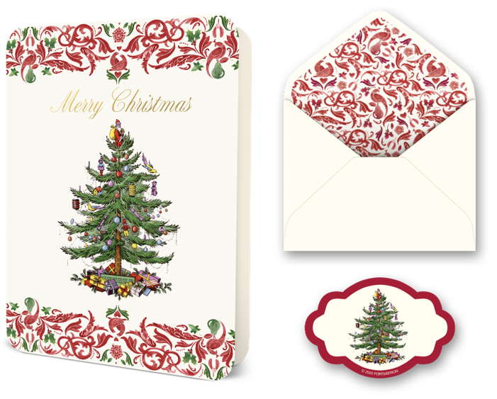 Picture of Spode Christmas Tree Yuletide Deluxe Greeting Card