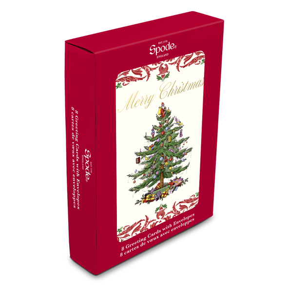 Picture of Spode Christmas Tree Yuletide Artisan Note Card Se