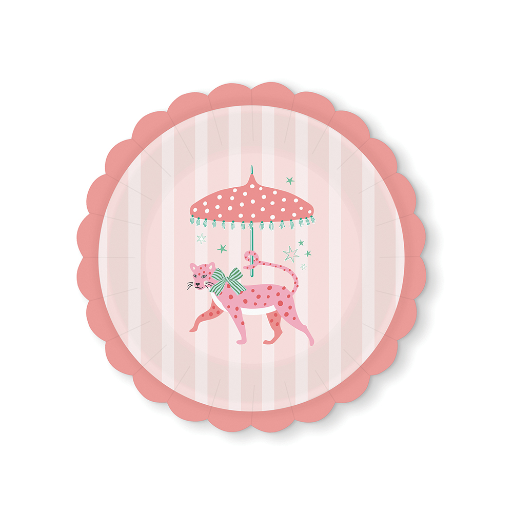 Picture of Leopard on Parade Scalloped Dessert Plates