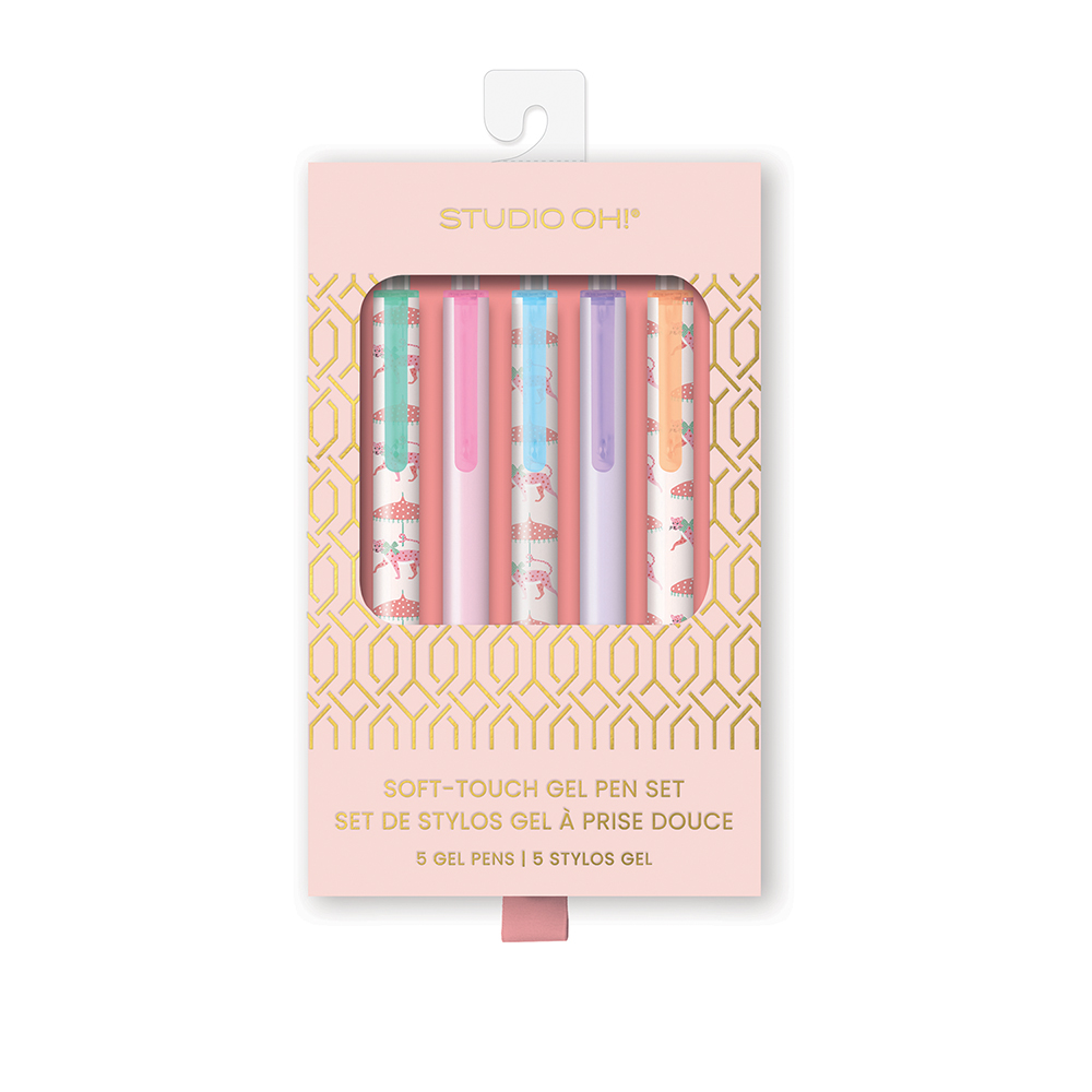 Picture of Leopard on Parade Soft-Touch Gel Pen Set