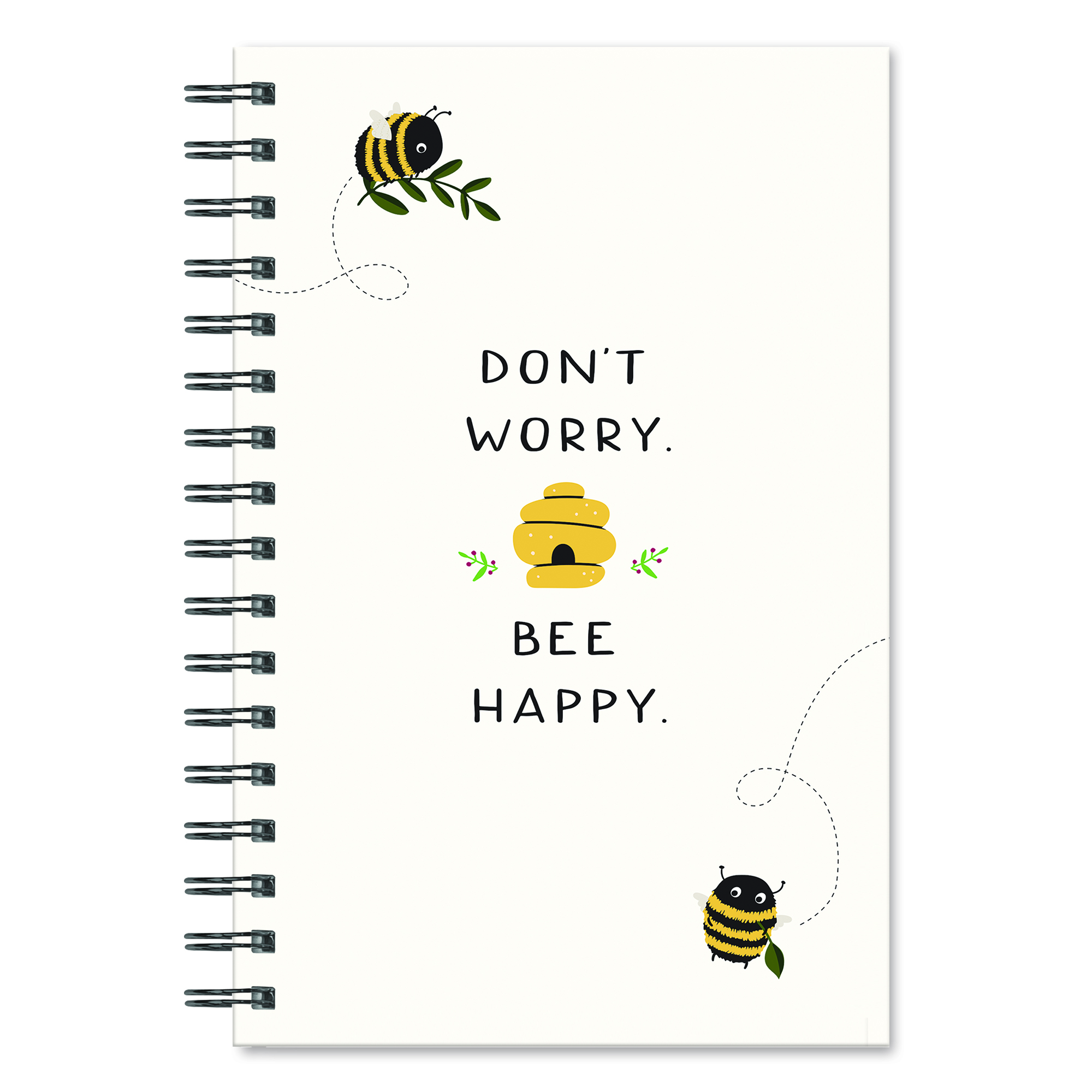 Picture of Don't Worry Bee Happy Medium Spiral Notebook