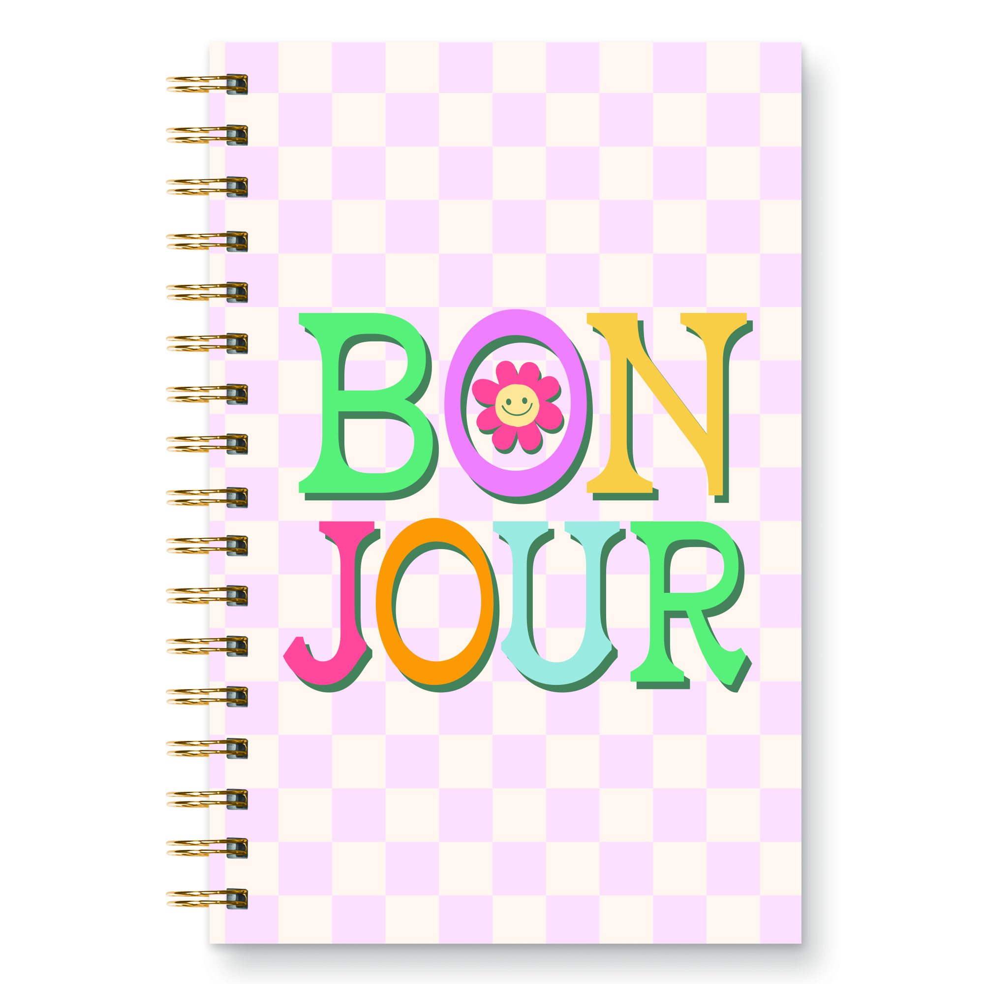 Picture of Bonjour Medium Spiral Notebook