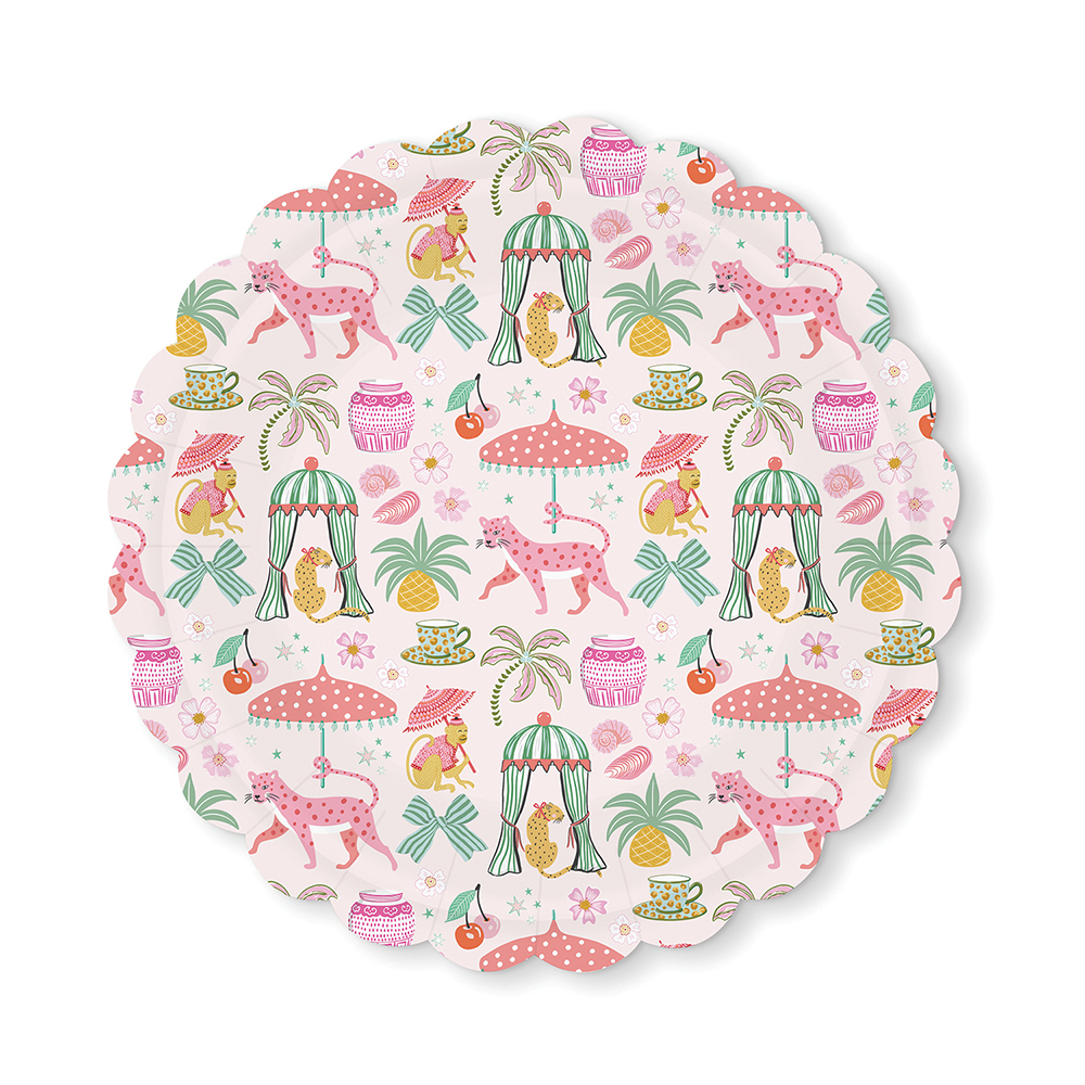 Picture of Leopard on Parade Scalloped Lunch Plates