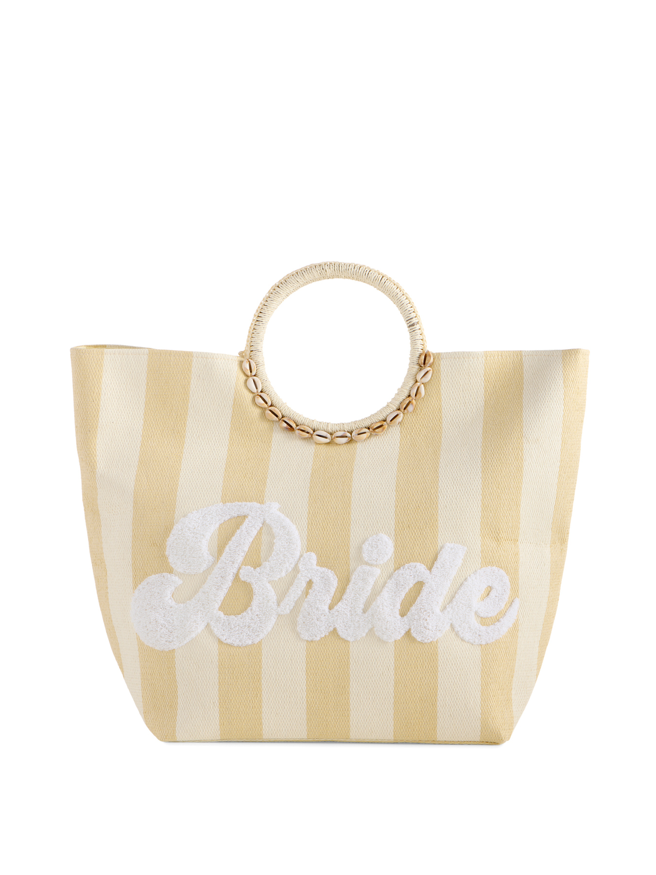 Picture of "BRIDE" STRIPE TOTE,NATURAL