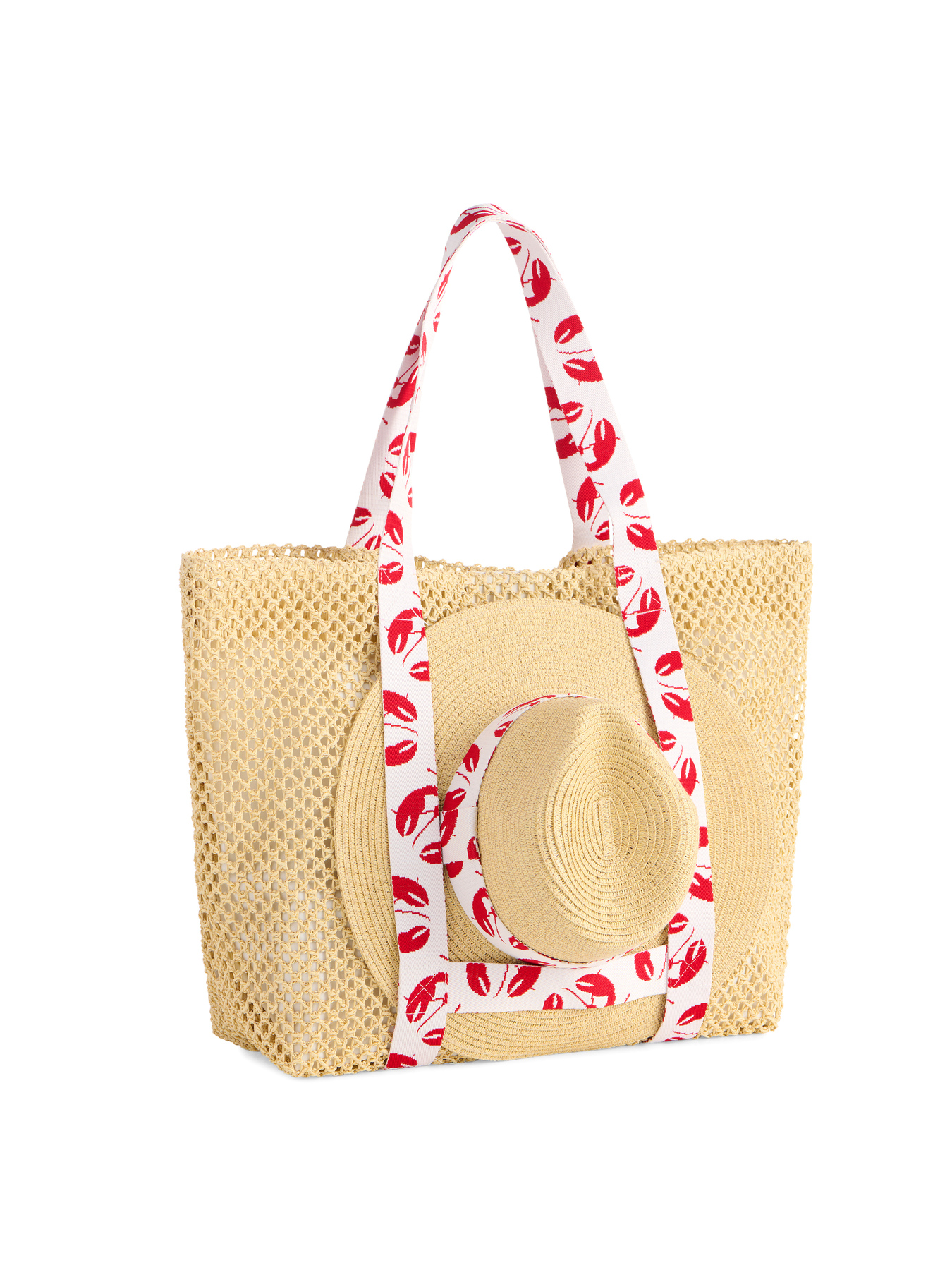 Picture of CLAUDIA TOTE AND HAT SET,RED