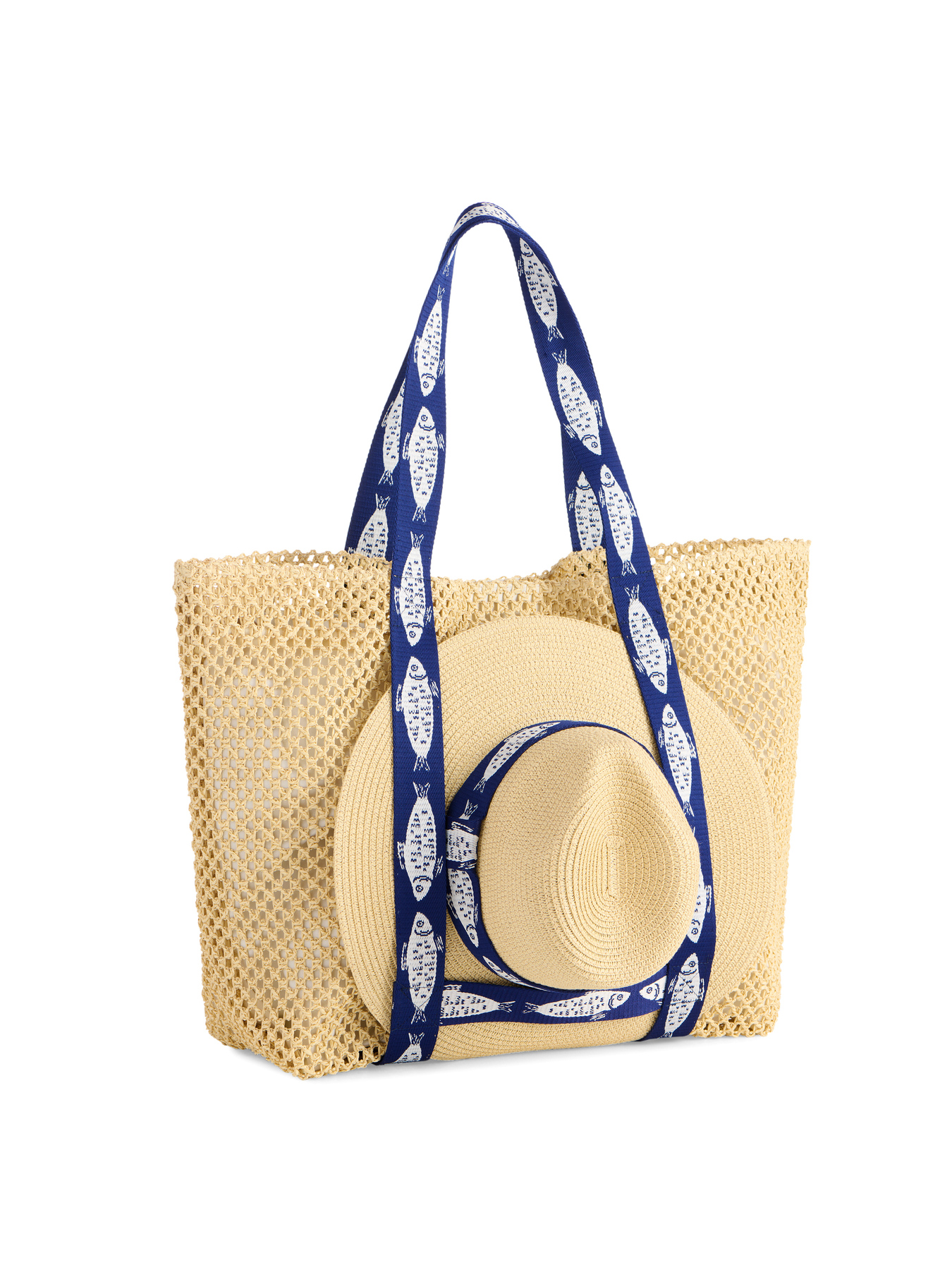 Picture of FISHER TOTE AND HAT SET,NAVY