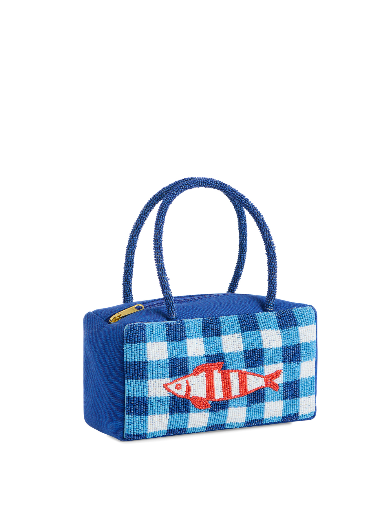 Picture of BEADED FISH MINI BAG,BLUE