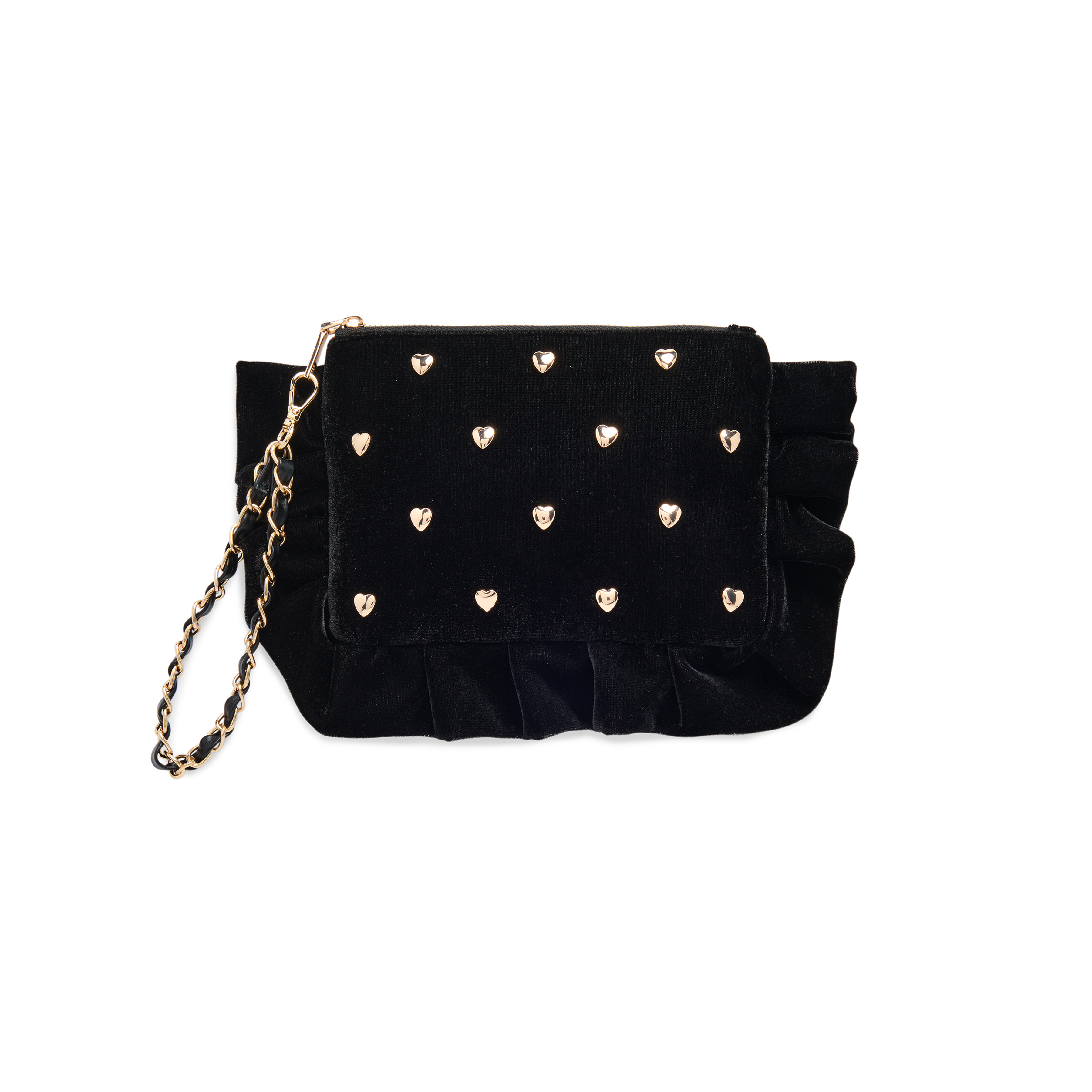 Picture of LOVE RUFFLE WRISTLET,BLACK