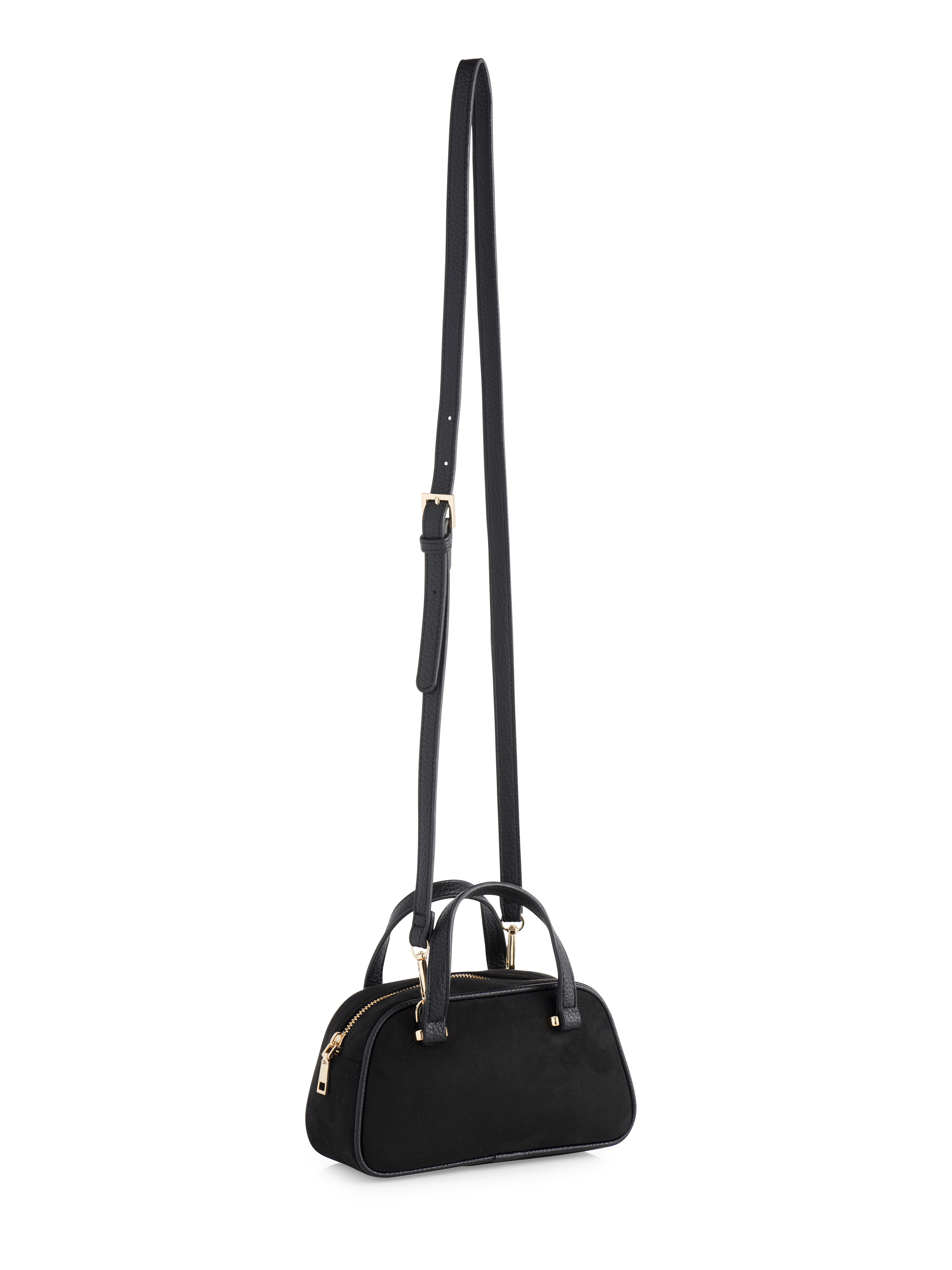 Picture of VALLERIE SUEDE MINI TOP HANDLE BAG,BLACK