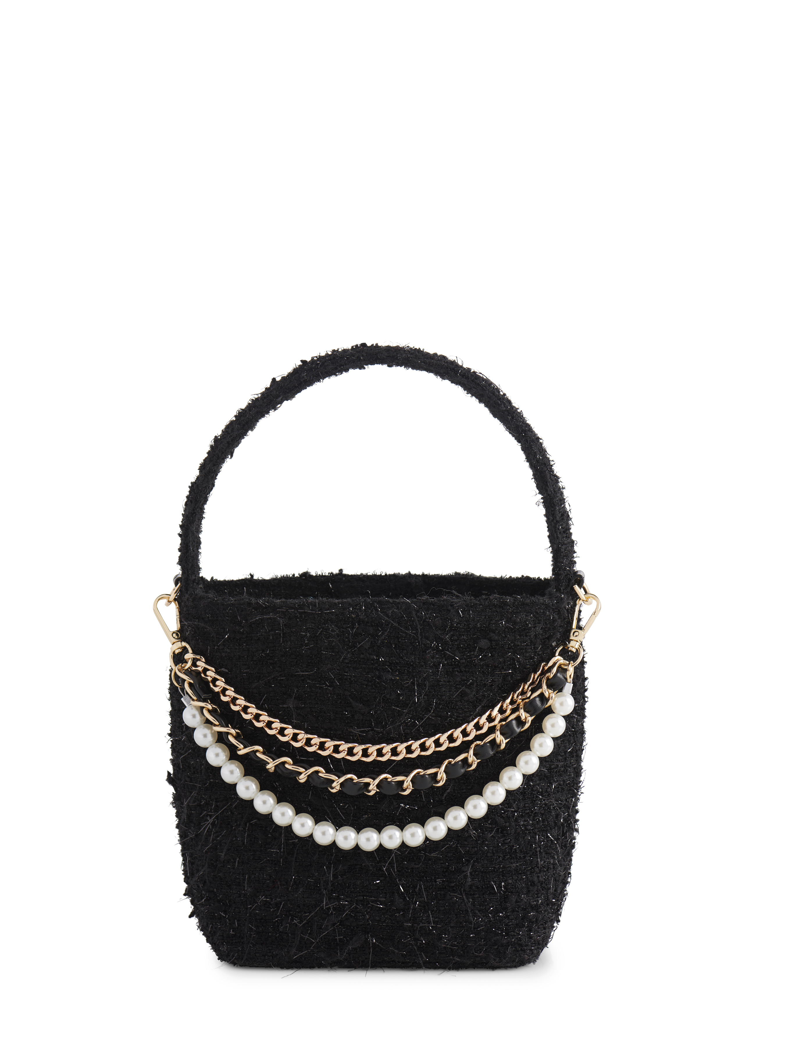 Picture of ANNIE TOP HANDLE BUCKET BAG, BLACK