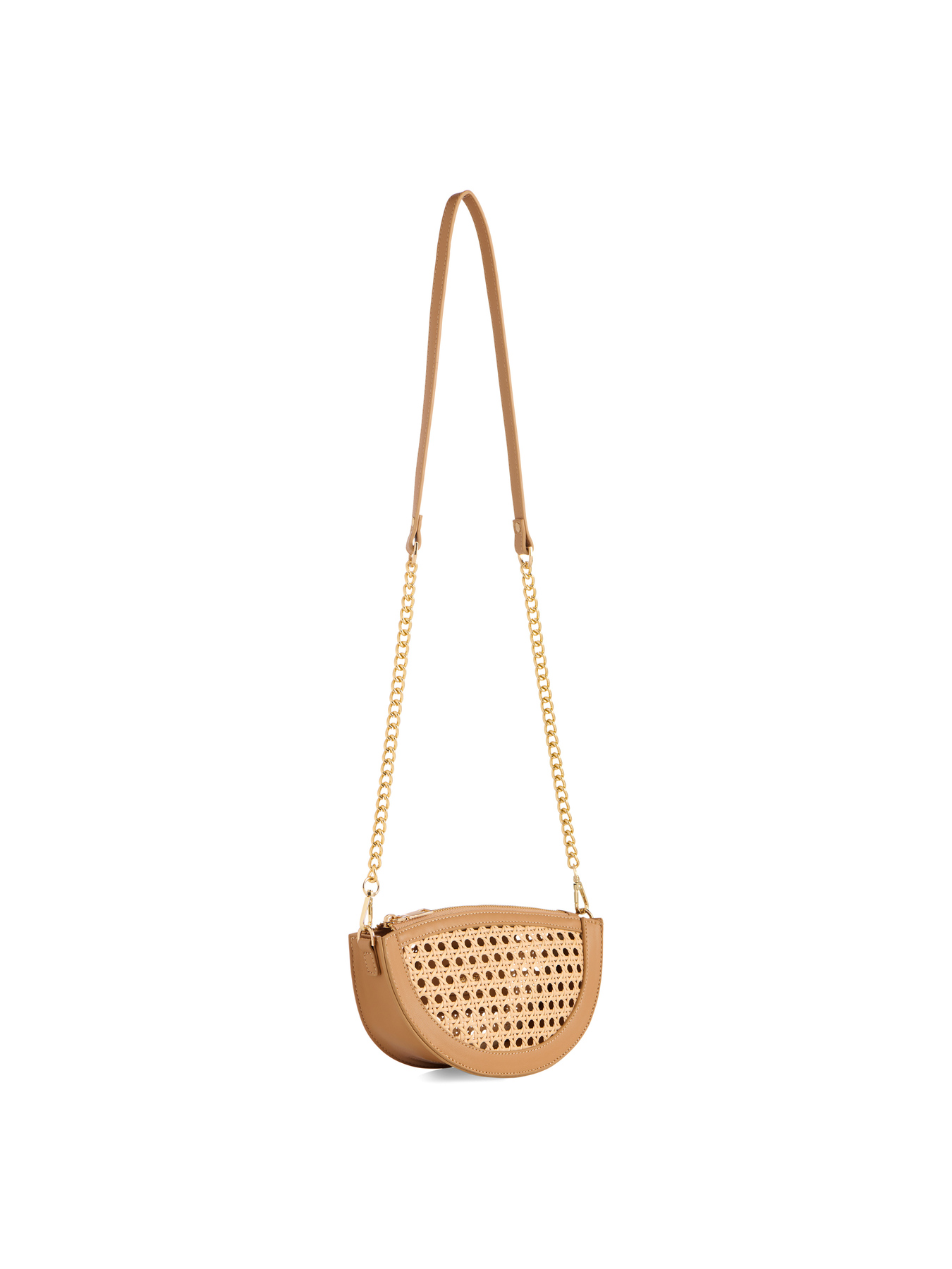 Picture of LYRA CRESCENT CROSS-BODY/WRISTLET,TAN