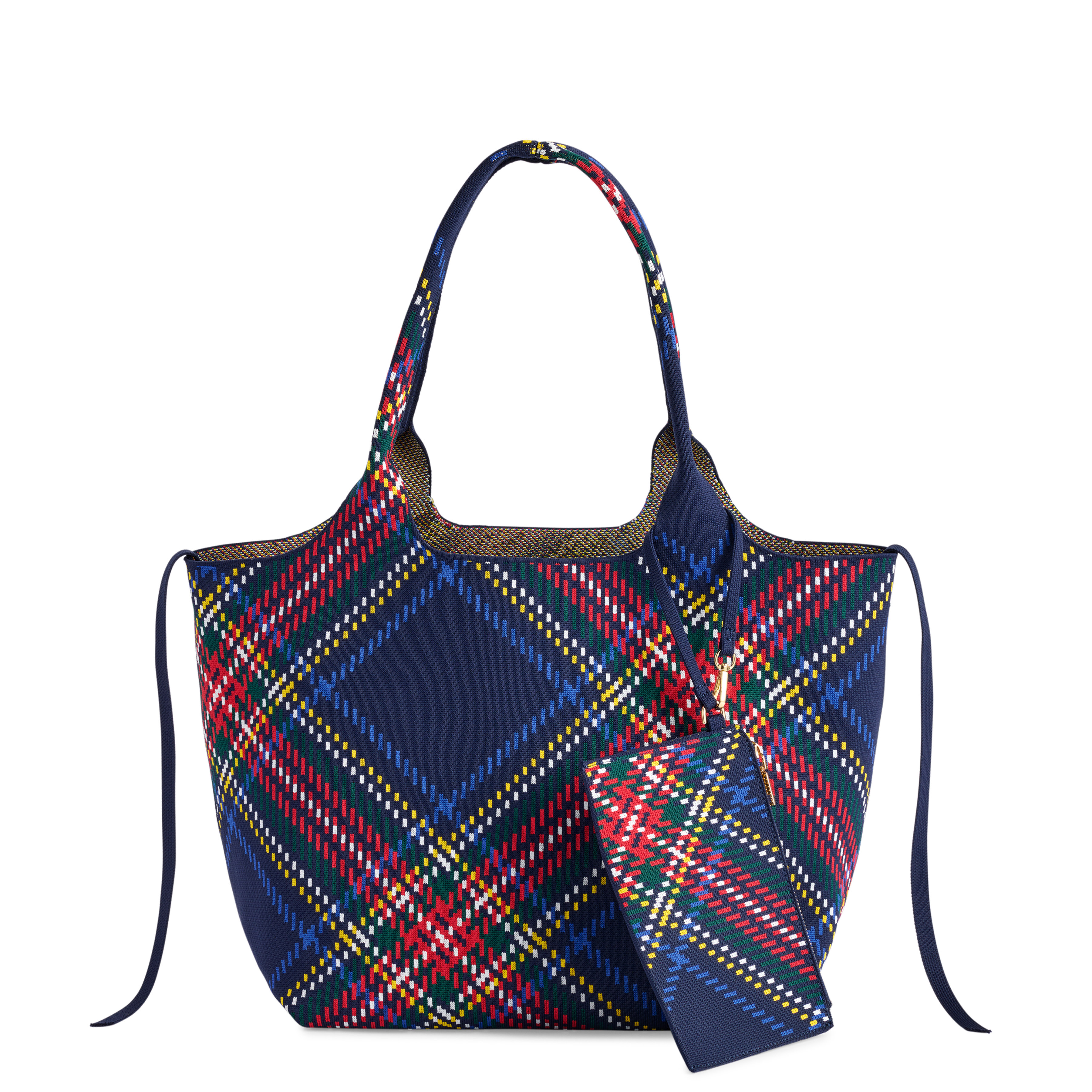 Picture of ROBBIE PLAID TOTE,BLUE