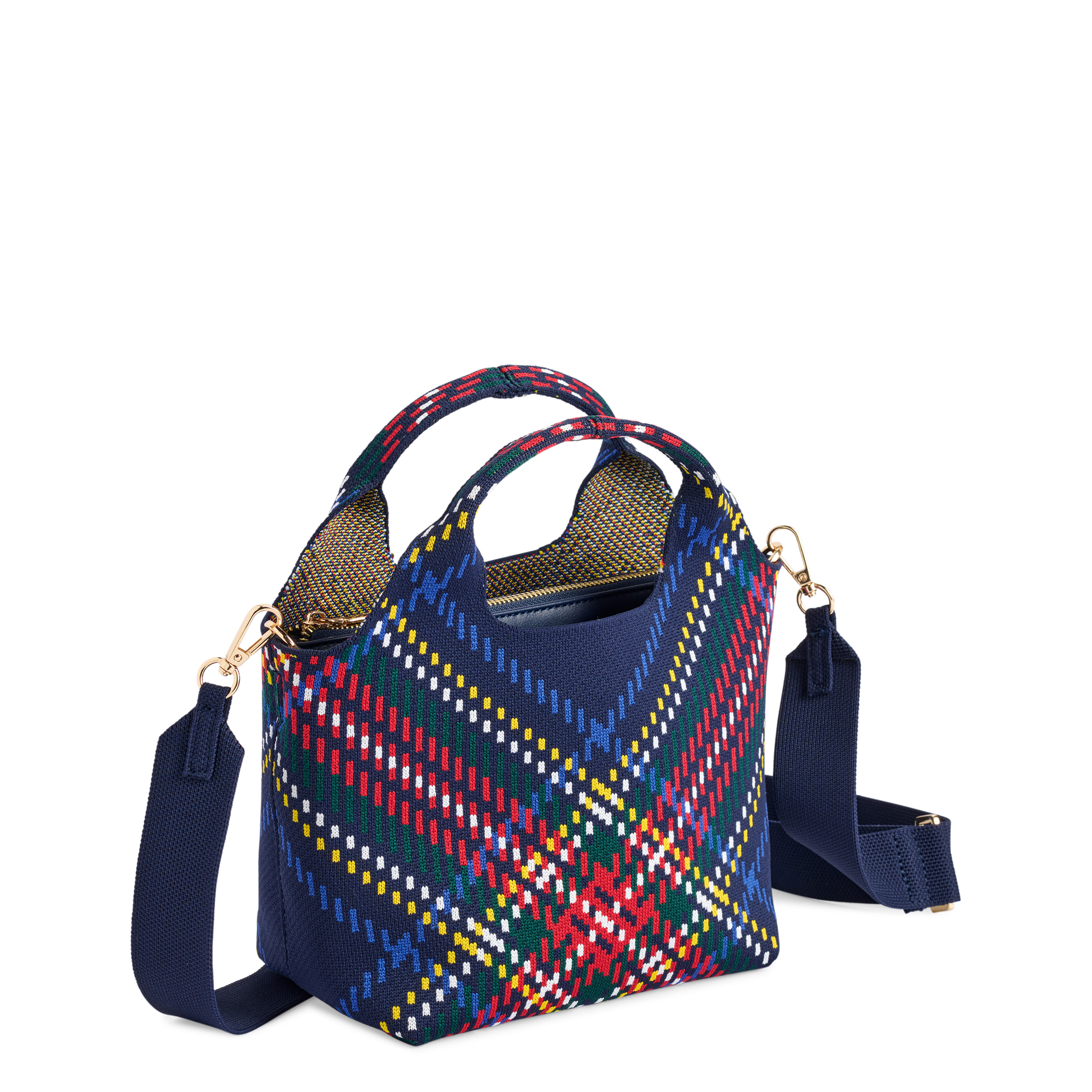 Picture of ROBBIE PLAID MINI TOTE,BLUE