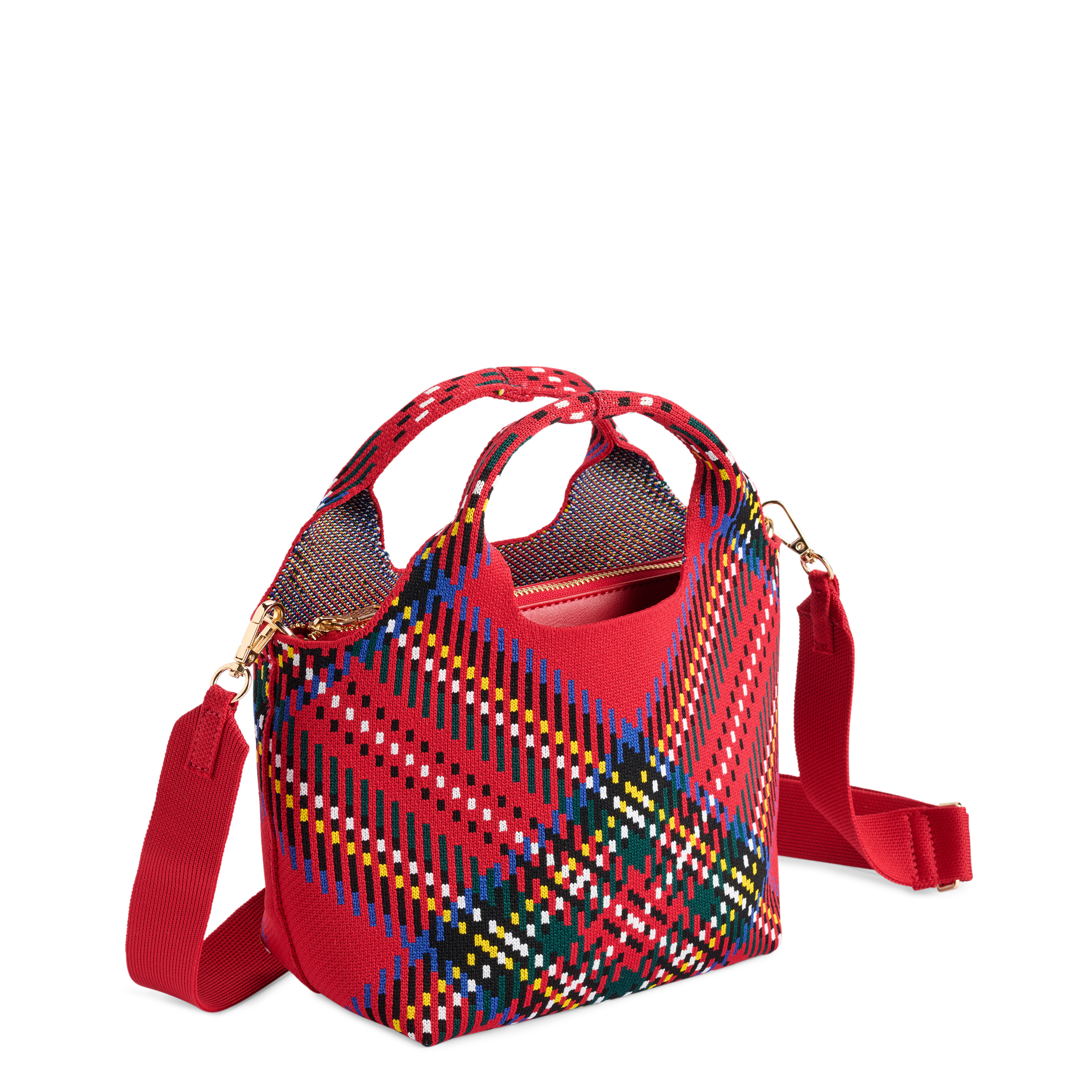 Picture of ROBBIE PLAID MINI TOTE,RED